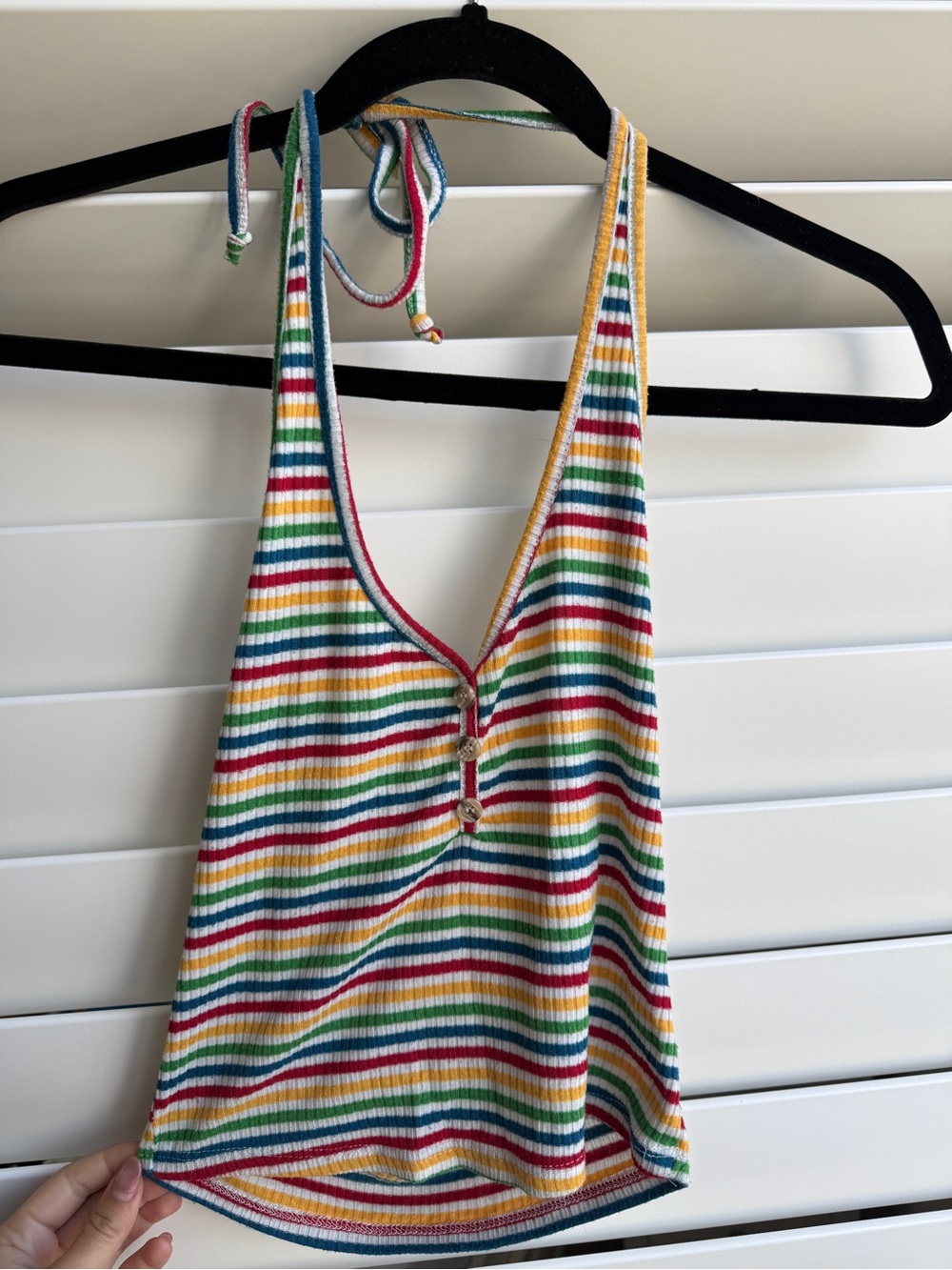 Urban Outfitters Striped Rainbow Halter Top